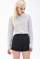 Thumbnail for your product : Forever 21 Sheer Striped Blouse