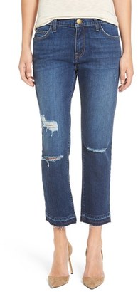 Current/Elliott 'The Cropped Straight' Release Hem Jeans
