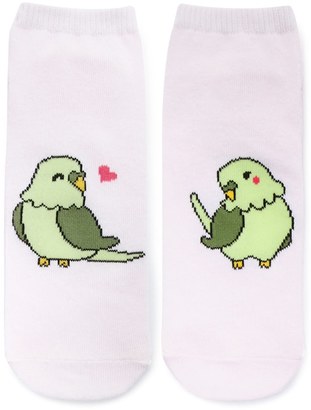 Forever 21 FOREVER 21+ Parrot Love Graphic Ankle Socks