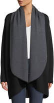 Thumbnail for your product : Milly Contrast Double-Face Draped Cardigan Coat