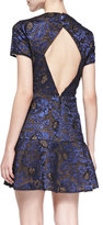 Thumbnail for your product : BCBGMAXAZRIA Marissa Short-Sleeve Metallic Lace Dress