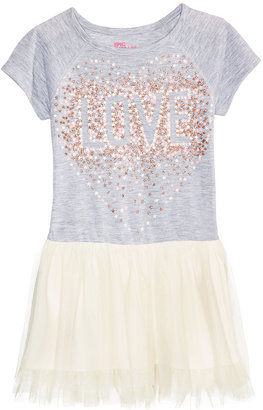 Epic Threads Glitter Love-Graphic Tulle Dress, Little Girls (4-6X), Created for Macy's