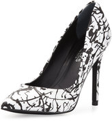 Thumbnail for your product : Charles by Charles David Pact Splatter-Print Leather Pump, Black & White