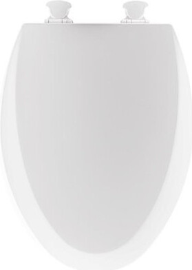 Mayfair by Bemis Elongated White Enameled Wood Toilet Seat