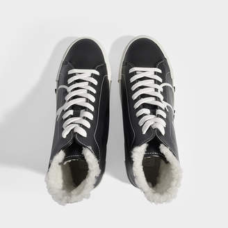 Valentino Garavani High-Top Sneakers With Go Logo Detail In Black And White Leather