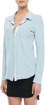 Thumbnail for your product : Splendid Indigo-Dye Buttoned Shirt