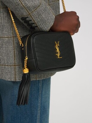 Monogram leather mini camera bag by Saint Laurent