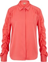 Regular-fit blouse in stretch silk 