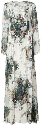 Adam Lippes floral print A-line gown