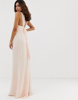 Maids To Measure bridesmaid maxi dress with bow back detail