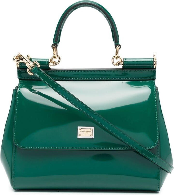 Dolce & Gabbana Dolce E Gabbana Women's Green Leather Handbag - ShopStyle  Tote Bags