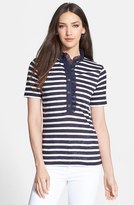 Thumbnail for your product : Tory Burch 'Lidia' Linen Polo Shirt