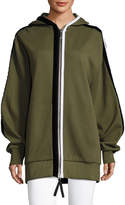 Thumbnail for your product : Public School Leta Hooded Oversized Jacket w/ Striped Trim
