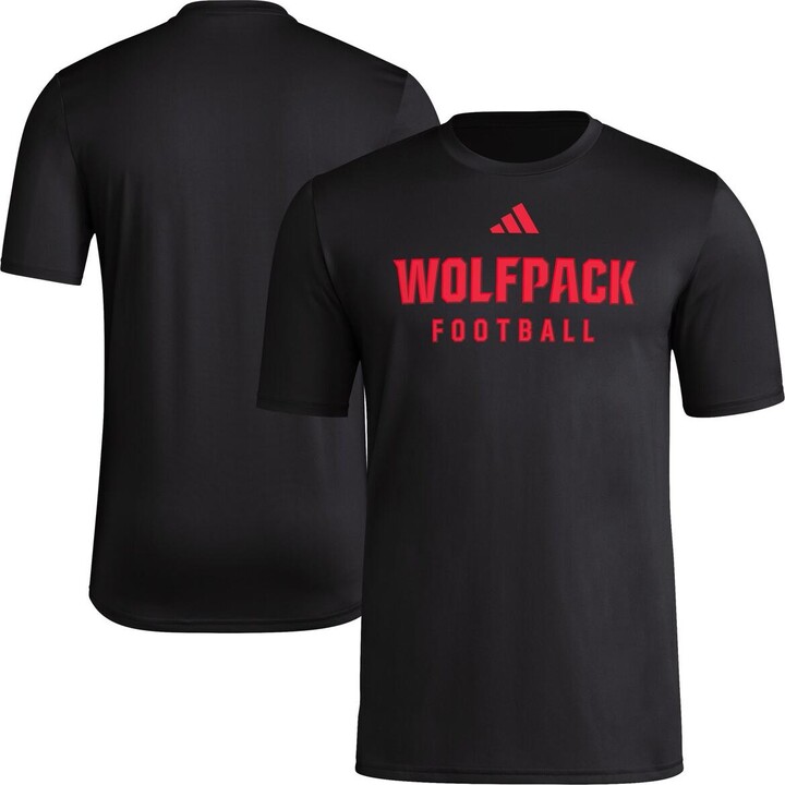 Adidas Men's Black Nc State Wolfpack Locker Practice Football Pre-Game T-Shirt