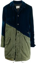 Thumbnail for your product : Greg Lauren Velvet Fishtail Parka Coat