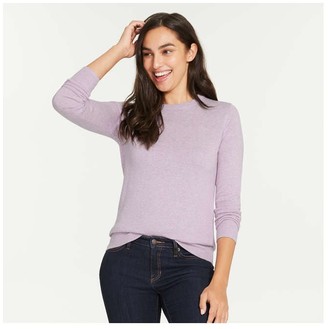 Joe Fresh Women's Cashmere Blend Pullover, Light Purple Mix (Size XL)