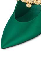 Thumbnail for your product : Prada Green Gold Bauble 110 Satin Pumps