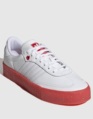 adidas Sambarose White/Red ShopStyle & Athletic Shoes