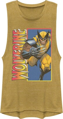 Licensed Character Juniors' Marvel X-Men Classic Wolverine Portrait Muscle Tank Top