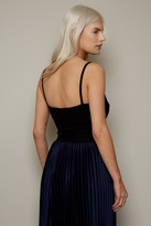 Thumbnail for your product : Little Mistress Clement Black 2 Pack Ribbed Square-Neck Cami Bodysuit