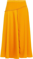 Thumbnail for your product : Charli Frayed Satin-crepe Midi Skirt