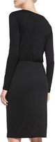 Thumbnail for your product : Three Dots Long-Sleeve Knot-Side Dress