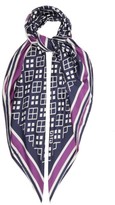 Thumbnail for your product : Givenchy Logo-print Silk-twill Scarf - Blue White