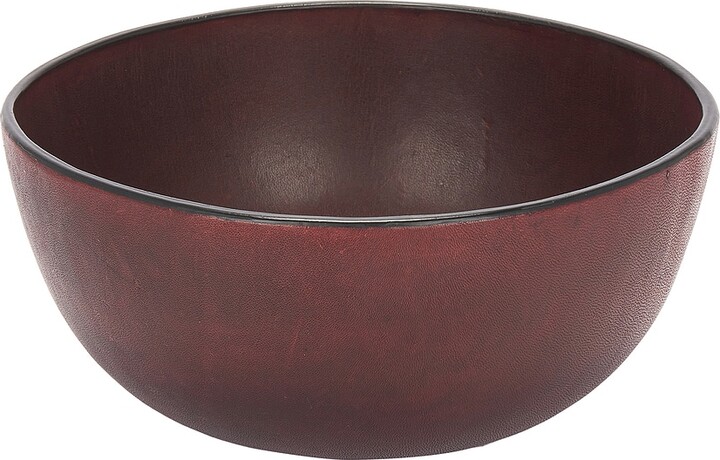 Hunting Season Molded Leather Bowl in Red