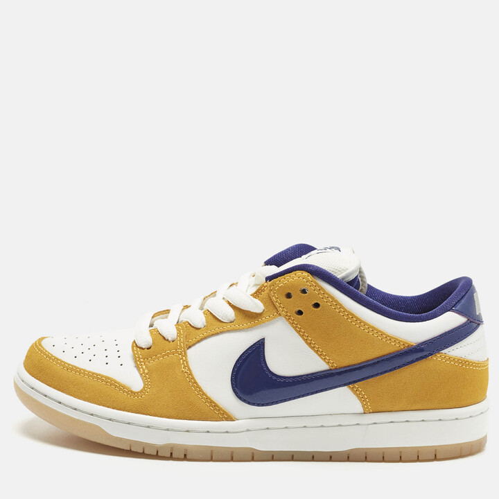 Nike SB Dunk Laser Orange Size 43 Multicolor Leather and Suede Low Top Sneakers