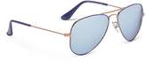 Thumbnail for your product : Ray-Ban 'RJ9506S' metal aviator junior mirror sunglasses