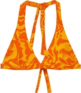 Thumbnail for your product : 710 STUDIO - Emma Triangle Bikini Top Yellow & Orange