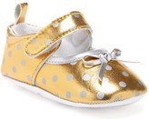 Thumbnail for your product : Laura Ashley Metallic Polka Dot Crib Shoe (Baby)