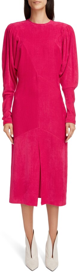 Isabel Marant Venia Long Sleeve Velvet Dress Shopstyle