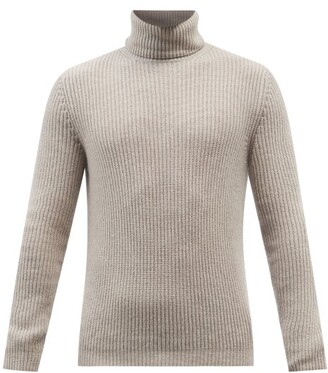 Iris von Arnim Lio Roll-neck Ribbed-cashmere Sweater - Beige
