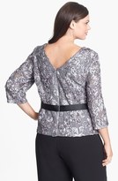 Thumbnail for your product : Alex Evenings Satin Rosette & Embellished Lace Top (Plus Size)