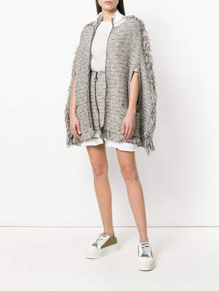 Sonia Rykiel fringed tweed cape