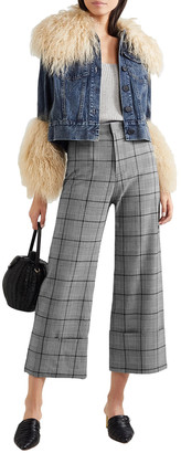 Sea Bacall Cropped Prince Of Wales Checked Jacquard Wide-leg Pants