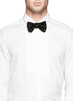 Thumbnail for your product : Alexander McQueen Skull and stripe cotton silk bow tie