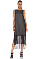 Thumbnail for your product : Helmut Lang Vanish Double Layer Poly Dress in Black