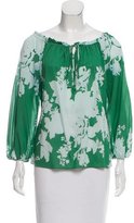 Thumbnail for your product : Alice + Olivia Printed Silk Blouse
