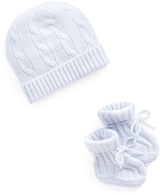 cashmere baby hat and booties
