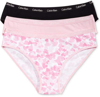 Calvin Klein 3-Pk. Bikinis, Little Girls & Big Girls