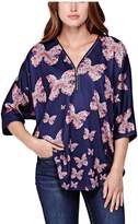 Thumbnail for your product : Yumi Beige Butterfly Printed Top