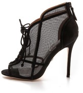 Thumbnail for your product : Badgley Mischka Foley II Mesh Lace Up Booties