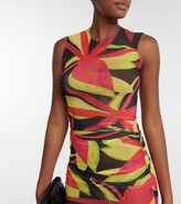 Thumbnail for your product : Louisa Ballou Heatwave printed mesh midi dress