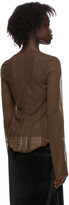 Thumbnail for your product : Kathryn Bowen Brown Mesh Pulling Cardigan