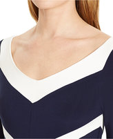 Thumbnail for your product : Lauren Ralph Lauren Coloblocked V-Neck Dress