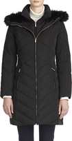 Thumbnail for your product : Jones New York Down Blend Quilted Coat with Hood