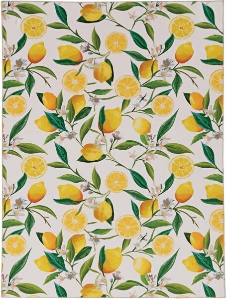 HomeStockWashableSumnerIvory/Yellow3x5TransitionalMachineWovenwithPrintedDesignsRug