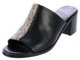 Thumbnail for your product : Freda Salvador Embossed Leather Slide Sandals